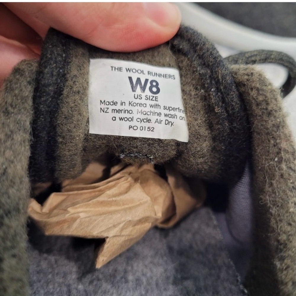 Allbirds Women’s the wool runner lace up grey gray tan tennis shoe sneakers 8 - Picture 9 of 11